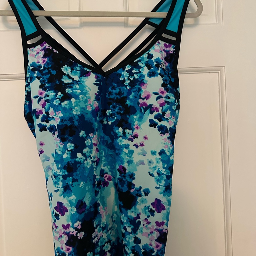 Floral Strappy bathing suit Tank Top